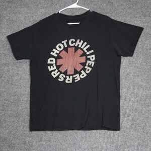 Red‎ Hot Chili Peppers T Shirt Mens Band Tee Music Black Graphic Adult L